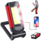 Miawtro Lampe de travail LED - 7 modes d'éclairage - Torche magnétique - Rechargeable - Étanche - Lampe d'inspection COB flexible avec fonction Power Bank pour réparation de voiture de camping