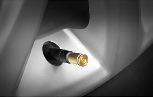 CRTATE 4 Stück Auto Ventilkappen, für BMW M Power Sport Tech Performance Staubdicht Auto Rad Reifen Luftabdeckung Luftventilkappen Anti-Rost Reifenventil-Kappen,C