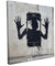 Banksy Motive - Wandbild auf Leinwand – Keilrahmen bedruckt - matter Kunstdruck – Graffiti – Street Art – 2cm Holzrahmen - Handyfalle, Quadratisch (40x40 cm)