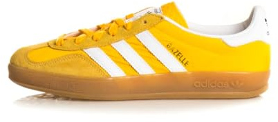 adidas Men's Gazelle Indoor Sneaker, Crew Yellow/Cloud White/Almost Yellow, 10.5