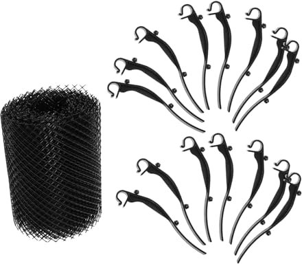 KONTONTY Plastic Gutter Guards Mesh Gutter Covers for Preventing Drain Blockages Leaf Guards for Garden Drain Covers
