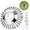 Unkrautbürste Freischneider, Wildkrautbürste für Motorsense, 200x25,4mm Drahtbürste Freischneider, Unkrautbürste für Rasentrimmer, Rundbürste, Freischneider Zubehör zur Effektiven Unkrautentfernung