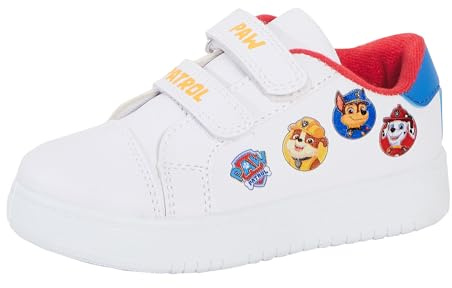 PAW Patrol Kinder-Turnschuhe für Jungen und Mädchen, Weiß, einfach zu befestigen, Freizeit-Pumps, Laufschuhe, Sneaker