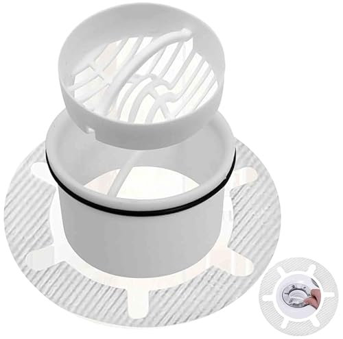 Haarsieb Tauchrohr für Viega Tempoplex Dusche Ablaufgarnitur Set, Geruchsverschluss Dusche Tauchrohr mit 3 Pcs Haarfänger, Kompatibel 6960, 6963, 6961, 6962 Haarfilter Siebeinsatz Duschablauf Siphon
