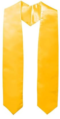 Générique Cravatta gialla Sciarpa a nastro per anziani, sciarpa casual tinta unita, cintura cravatta uomo antracite, giallo, Taglia unica