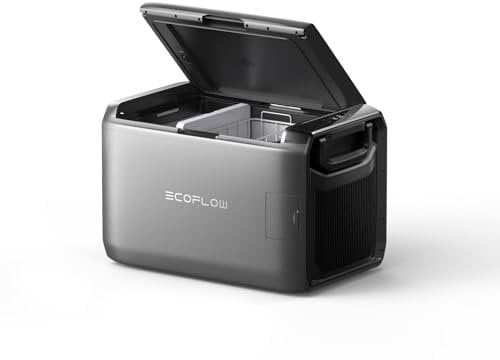 EF ECOFLOW GLACIER Classic 55L frigorifero congelatore portatile a due zone, raffreddamento autonomo 39h, refrigeratore da campeggio per esterno, pesca, vita in furgone, viaggi in auto e fuori rete