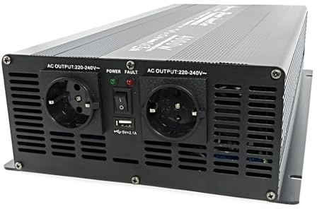 SOLARTRONICS NM4000 Spannungswandler 24V 230V modifizierter Sinus 4000W - 8000W Spitzenleistung - Wechselrichter 24V auf 230V Stromwandler mit Schuko-& USB Anschluss Solar Inverter Umwandler