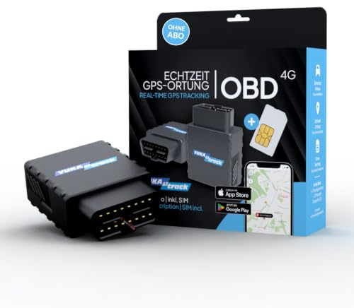 YukaTrack GPS Tracker ohne ABO - OBD2 4G für Auto, LKW & Wohnmobil | SIM-Karte & 12 Monate Datenflat inklusive - Live-Ortung europaweit, Fahrtenbuch, Geofencing & Geschwindigkeitskontrolle