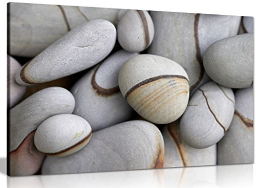 Stone Pebbles Canvas Wall Art Picture Print (12x8in)