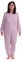 FERRUCCI COMFORT Schlafanzug für Gesundheit, Gelassenheit, langärmelig, 1 Reißverschluss, hinten hinten, für den Sommer (Rosa, S), Rosa, S