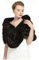 BEAUTELICATE Kunstpelz Schal Stola Damen für Frauen Festlich Bolero Hochzeit Braut Abendkleid Brautschal Brautstola Ivory Schwarz, L