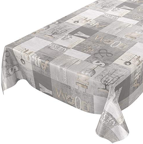 ANRO Wachstuchtischdecke Wachstuch Wachstischdecke Tischdecke abwaschbar Industry Modern Used Look Industrie 140x140cm