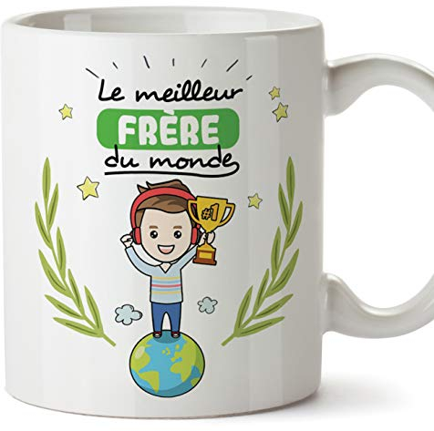 Mugffins Frère Mug/Tasse - Meilleur Frère du Monde - Tasse Originale/Cadeau Anniversaire. Céramique 350 ML
