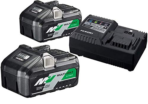 HiKOKI Booster Pack BSL36B18 (2x 18V 8.0 Ah / 36V 4.0 Ah Akku, Ladegerät, Li-Ion, 4-Stufen-LED Ladestandskontrolle, 52min Ladezeit)