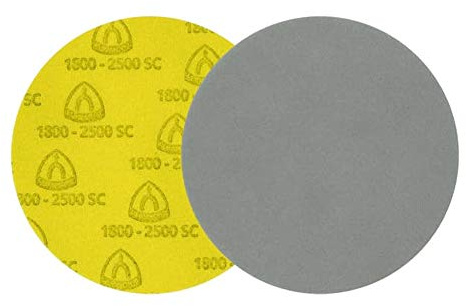 Klingpsor 342288 FD 500 Schleifscheibe mit Schaumstoff für Farbe, Lack, Spachtel ohne Loch, 3000 Korn, 125mm Durchmesser, 10 Stück