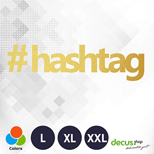 Decus Hashtag XXL 1925 (Gold metallic) // Sticker OEM JDM Style Aufkleber