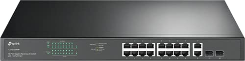 TP-Link TL-SG1218MP Switch PoE 18 Ports Gigabit rackable avec 16 PoE + Noir