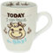 THUN - Tazza Mug Beige Chiaro per tè, caffè, Tisana, Latte e Ciocolata Calda, Decorata con Giraffa - Accessori Cucina - Linea Savana Story - Porcellana - 300 ml