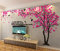 Stickers Muraux Arbre - Stickers 3D DIY Mural Autocollants Arts Décoration de la Maison pour le Salon Chambre Cadeau de Noel Garderie Sticker (Rose Droite,L-300 * 150cm)