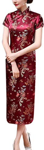 keepmore Chinois Style Qipao pour Femmes, Longue Robe Plus Size Cheongsam Robe de soirée Qipao pour Mariage