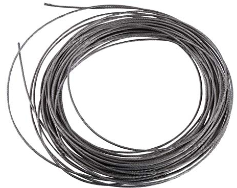 Cuerda de cable de metal, 15 metros de diámetro 1,5 mm de cable de acero inoxidable 304