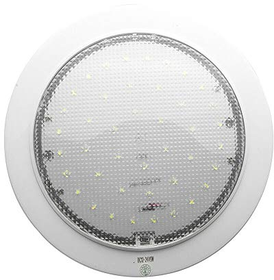 READY Plafonnier LED 12 V-24 V avec interrupteur marche/arrêt pour caravane/camping-car/remorque/bateau, Montage en surface