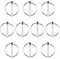 INCREWAY Lynch Pin, 4,5 mm Karbonstahl, Jochend-Verriegelungsstifte, Anhängerschlossstift, Lynch-Haltestifte, Verriegelungsstift-Verschlüsse für Gleisfarm, Rasen, Silber, 10 Stück