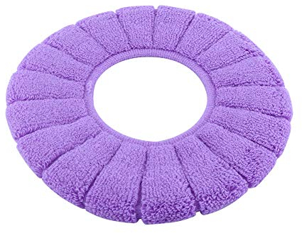Toilettensitz-Vorleger – neuer Toilettensitz, weicher Stoff, waschbar, Deckel oben, Toilettendeckel, Badezimmer, lila