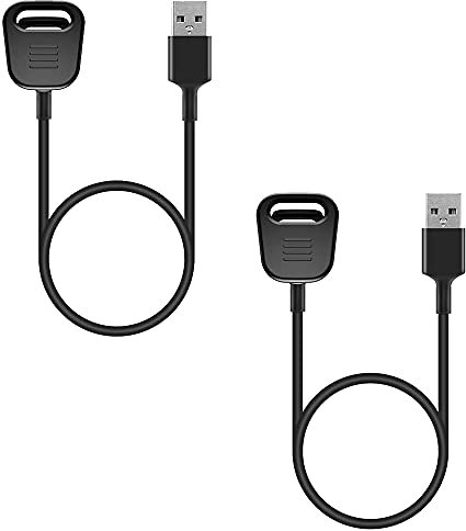 AWINNER Ladegerät kompatibel für Fitbit Charge 4 – Ersatz-USB-Ladegerät-Adapter Ladekabel für Fitbit Charge 4 Herzfrequenz-Fitness-Armband (2er-Pack)