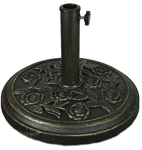 Albert Austin 9KG Traditional Parasol Base Iron Cast Garden Support Flexible Anti-Rust