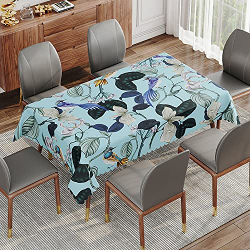 QIAOH Tischdecke Outdoor Abwaschbar 110x160cm, Wachstuchtischdecke, Gartentischdecke Eckig, Wasserdicht PVC Tischtuch, Tischwäsche Pflegeleicht Garten Zimmer Tischdekoration