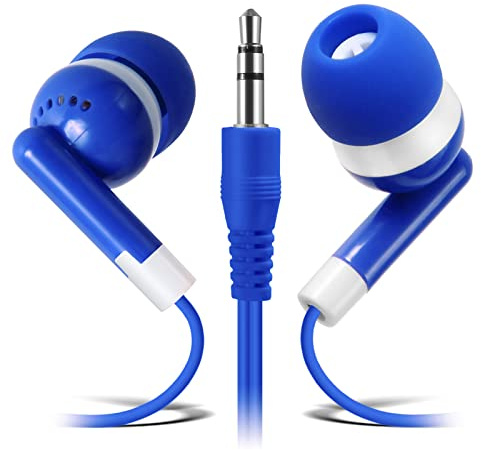 Keewonda Earbuds for Kids for School 30 Pack Bulk Earbuds for Classroom Wired Multi Pack 3.5mm Earphones Headphones for Students Teens Adults