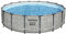 Bestway® Steel Pro MAX™ Ersatz Frame Pool ohne Zubehör Ø 488 x 122 cm, Steinwand-Optik (Cremegrau), rund, Steinoptik