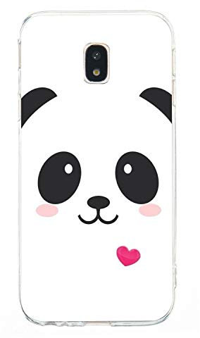 LeviDo Kompatibel für Samsung Galaxy J3 2017 Hülle Silikon Ultra Dünn Hüllen Transparent Durchsichtig Bumper Gummi Case Lustig Muster Motiv Handyhülle Schutzhülle Stoßfest Cover, Bär
