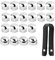20 Stücke Radschrauben Kappen, Universal 17mm Kunststoff Nut Abdeckkappe Schraube Auto Mutter Deckel mit Entfernung Werkzeug Radbolzen Schutz Cover Radmuttern (Silber)