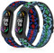 enkic Elastisch Armband Kompatibel mit Xiaomi Mi Band 7/Mi Band 6/Mi Band 5/Mi Band 4/Mi Band 3/Amazfit Band 5 Armband, Verstellbares Ersatzarmbänder Nylon Loop Sport Uhrenarmband für Damen Herren