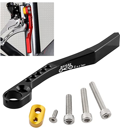 MotuTech - Guía de cadena para bicicleta de carretera, ciudad y montaña, estabilizador anticaída y protector de aluminio, color negro