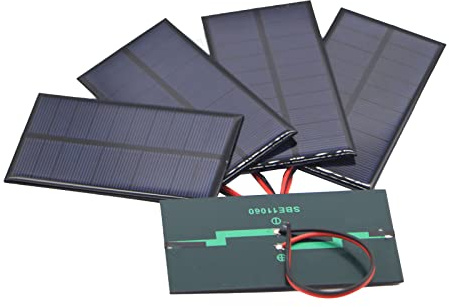 FellDen Micro panel solar de 5 V (5P5VWIRES)