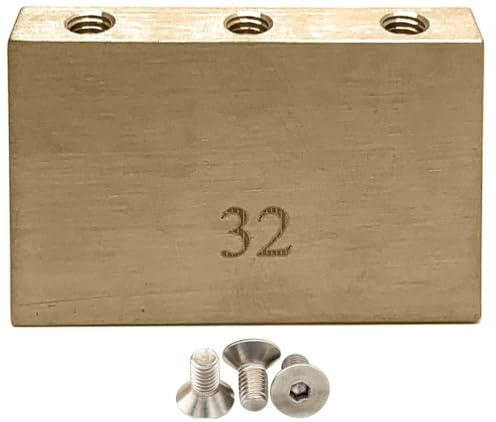 TUOREN Fat Brass Tremolo-Block für Floyd Rose E-Gitarre (32 mm)