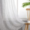 BUHUA 2 Stück Voile Gardinen mit Ösen Bedruckt Gardinen Vorhänge Transparent Vorhange Muster Durchsichtige Vorhänge für Wohnzimmer Schlafzimmer Kinderzimmer, 244x132 cm 2er Set, Weiß Grau