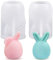 2 Stücke Ostern Kaninchen Silikonform,CZMAO Silikonform 3D Osterhase Silikonform Kerzenformen Ostern Kaninchen für Tortendeko, Schokolade, Seife, Sojawachs Kerzen, Ostergeschenke