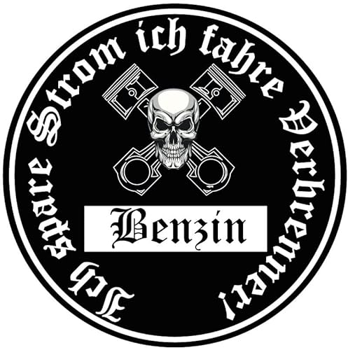 chemstickattack Auto-Aufkleber Ich Spare Strom ich fahre Verbrenner! Benzin Sticker Fun Feinstaubplakette