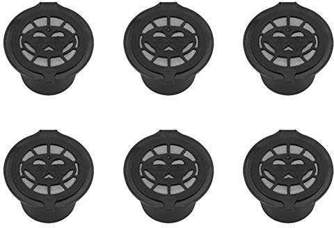 Srliya Lot de 6 Filtres à Capsules de café, en Plastique et en Acier Inoxydable Réutilisables Rechargeables pour Filtres à Capsules de café de Remplacement