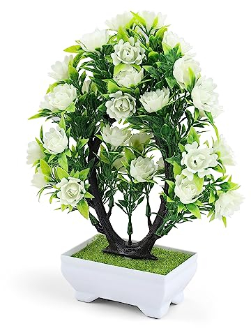 PARFCO Bonsai Baum Künstlich, Künstlicher Bonsai, Plastikpflanzen Wasserfester Sonnenschutz, Bonsaibaum Echt Geeignet für Garten, Büro, Balkon, Ornamente