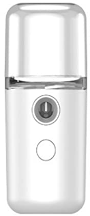 Nano-Gesichtsnebelsprüher, Handlicher Mini-Kühlnebelsprüher mit USB-Zerstäubung, Gesichtsdampfer für Gesichtsbefeuchtung, Wimpernverlängerung und Make-up (Weiß)