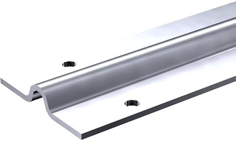 Rail à visser 3 m en INOX pour galet à gorge ronde Ø21 mm - portail coulissant 1000 kg max