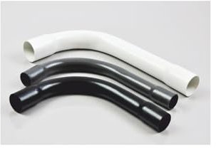 10x Rohrbogen 90° M18 für Elektrorohr Stangenrohr Leerrohr PVC Installation Rohr gemufft Kabelkanal Ø18 mm Weiß