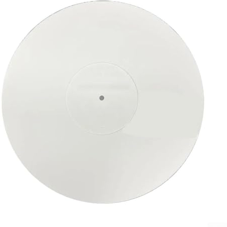 ZYNCUE Acryl-Plattenspieler-Matte, 30,5 cm, Filz-Slipmat, Vinyl-Schallplattenspieler-Matte, LP, Weiß (Weiß)