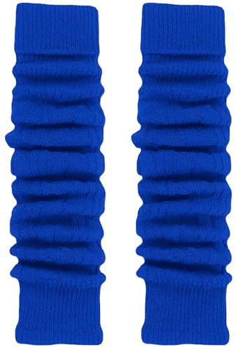 TODO Warme Stulpen für Damen mit Wolle - Weich, Flexibel, Lang. Beinwärmen für Winter, wenn es Kalt ist. (Blau)