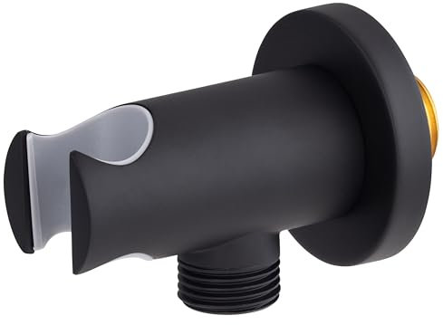 Support de douchette mural noir à encastrer by eurosanit